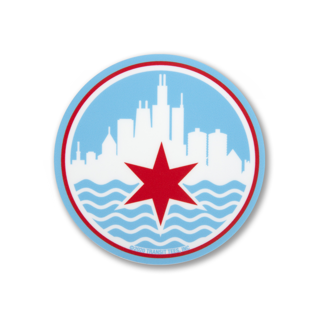 Chicagoan Sticker TRANSIT TEES Impulse