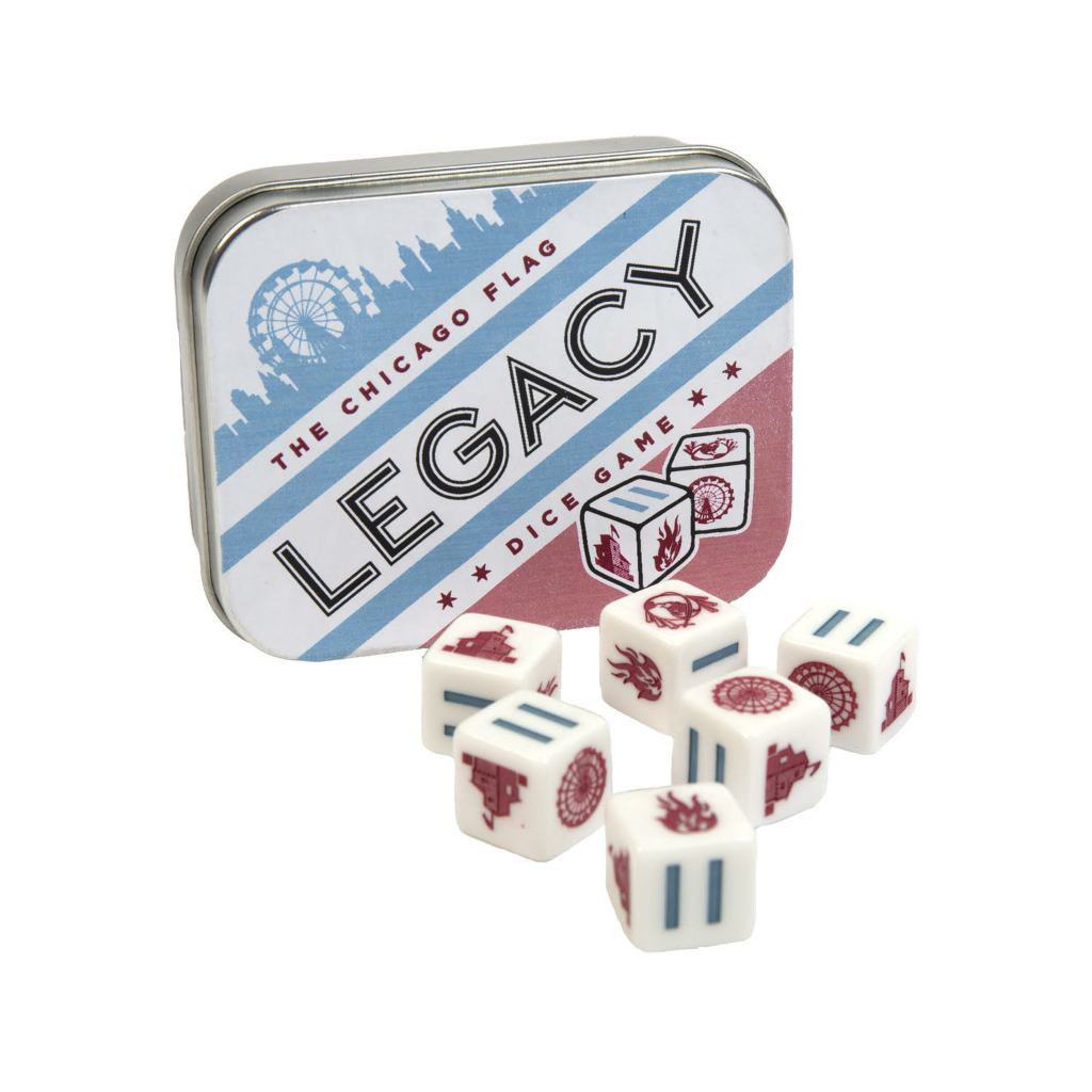 Legacy: The Chicago Flag Dice Game Transit Tees Toys & Games - Puzzles & Games - Games