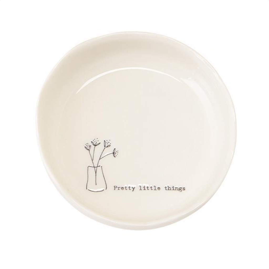 PRETTY LITTLE THINGS Sweet Sayings Decorative Change Bowl Two's Company Home - Decorative Trays, Plates, & Bowls