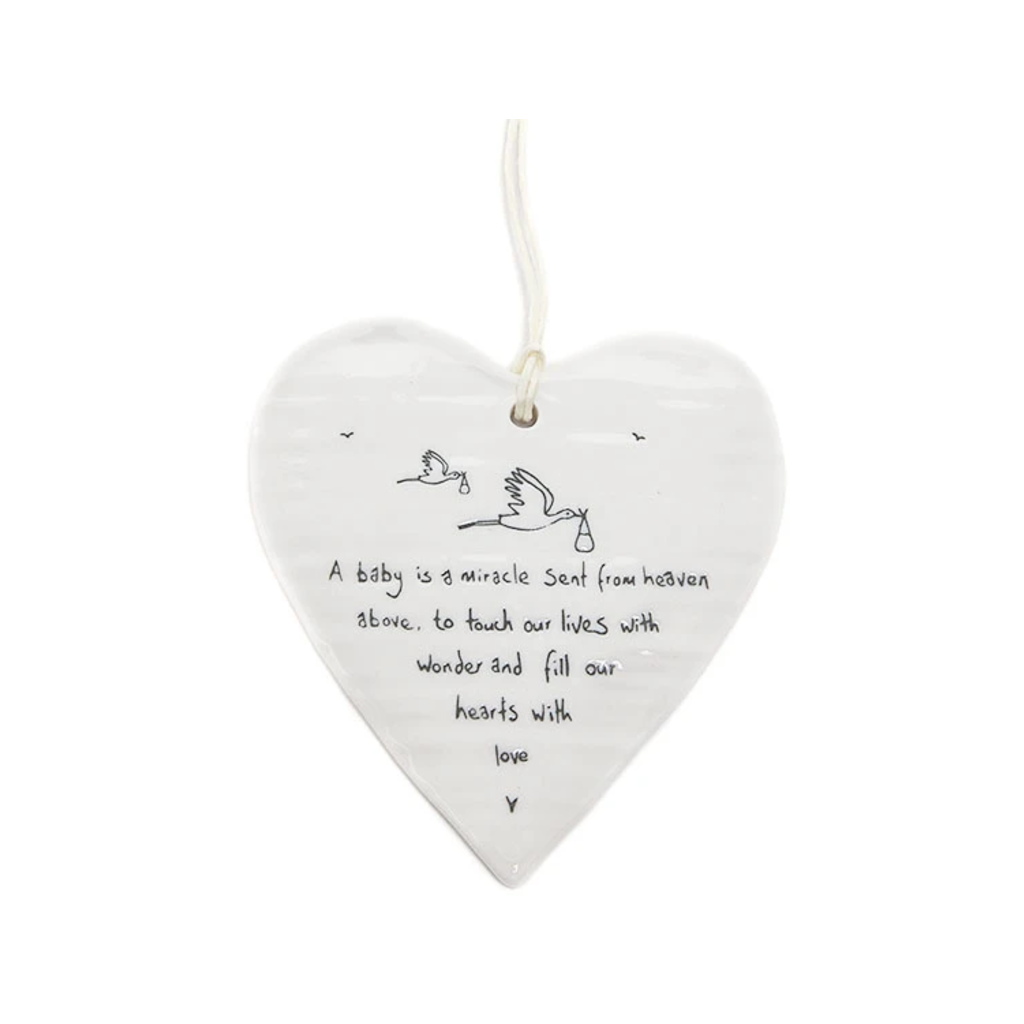 A Baby Is A Miracle Ornament TWO HANGING TAG E6217 Two's Company Home - Gift