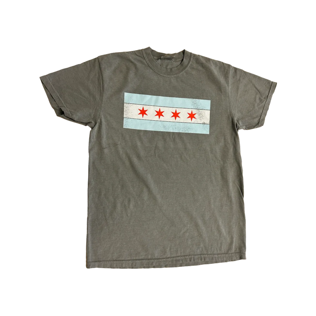  Chicago Flag Tshirt  Original Graphic Design Novelty