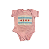 PINK / 12M Chicago Flag Baby Onesies Urban General Store Goods Apparel & Accessories - Clothing - Baby & Toddler - One-Pieces & Onesies