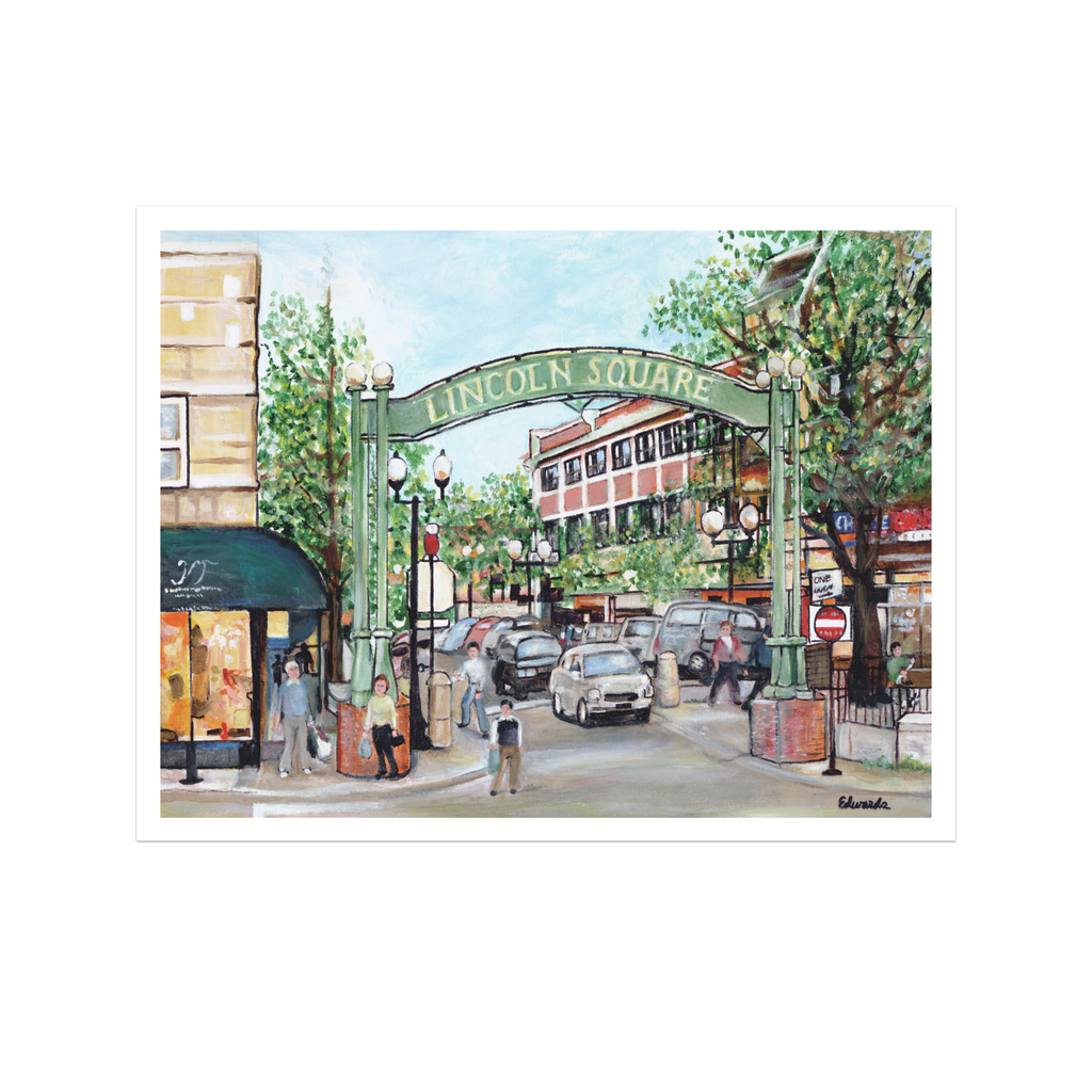 Lincoln Square Print Chicago Postcard Urban General Store Goods Cards - Postcard