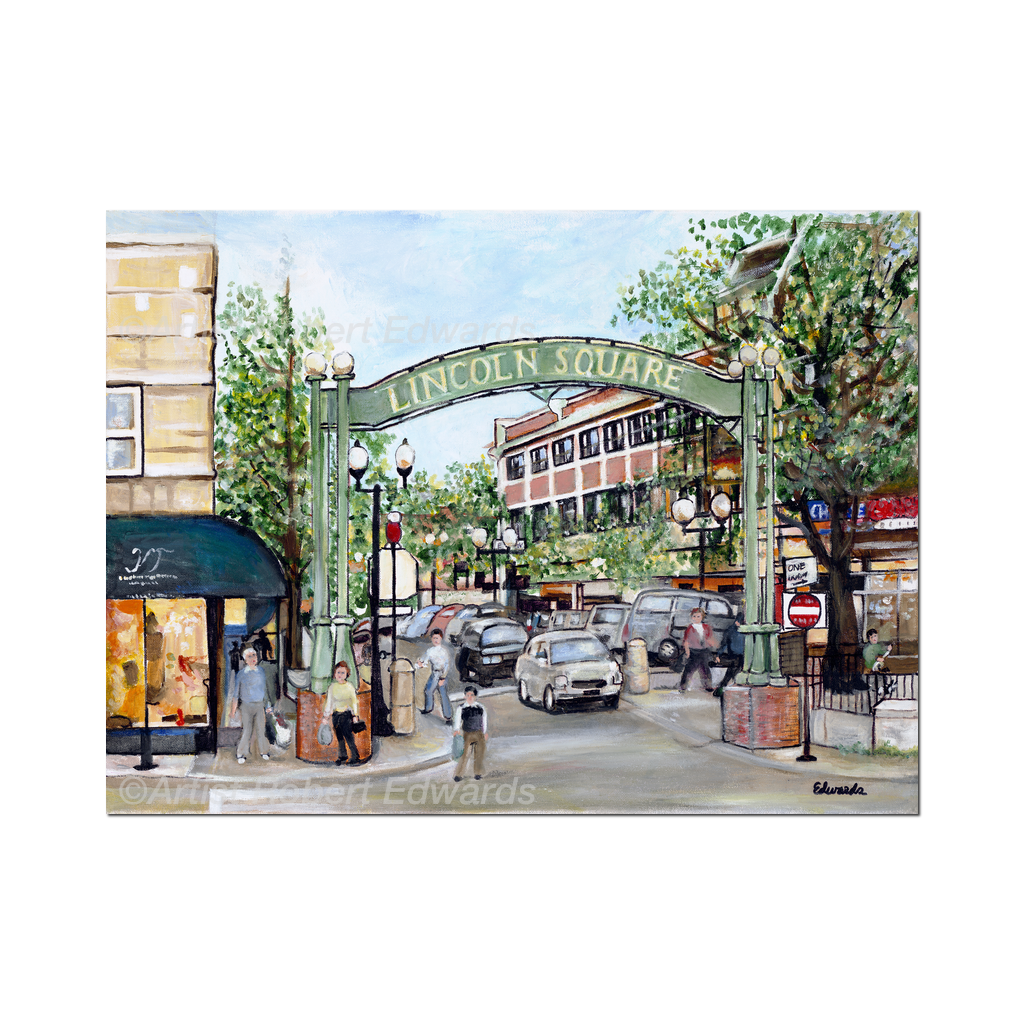 Chicago Lincoln Square Print by Robert Edwards Urban General Store Goods Home - Wall & Mantle - Artwork
