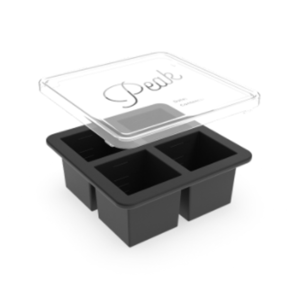 Cup Cube 4 Cube Tray - Charcoal W&P Home - Barware - Ice Cube Trays & Ice Molds