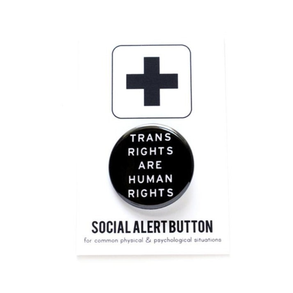 Trans Rights Pinback Button Word For Word Factory Impulse - Pinback Buttons