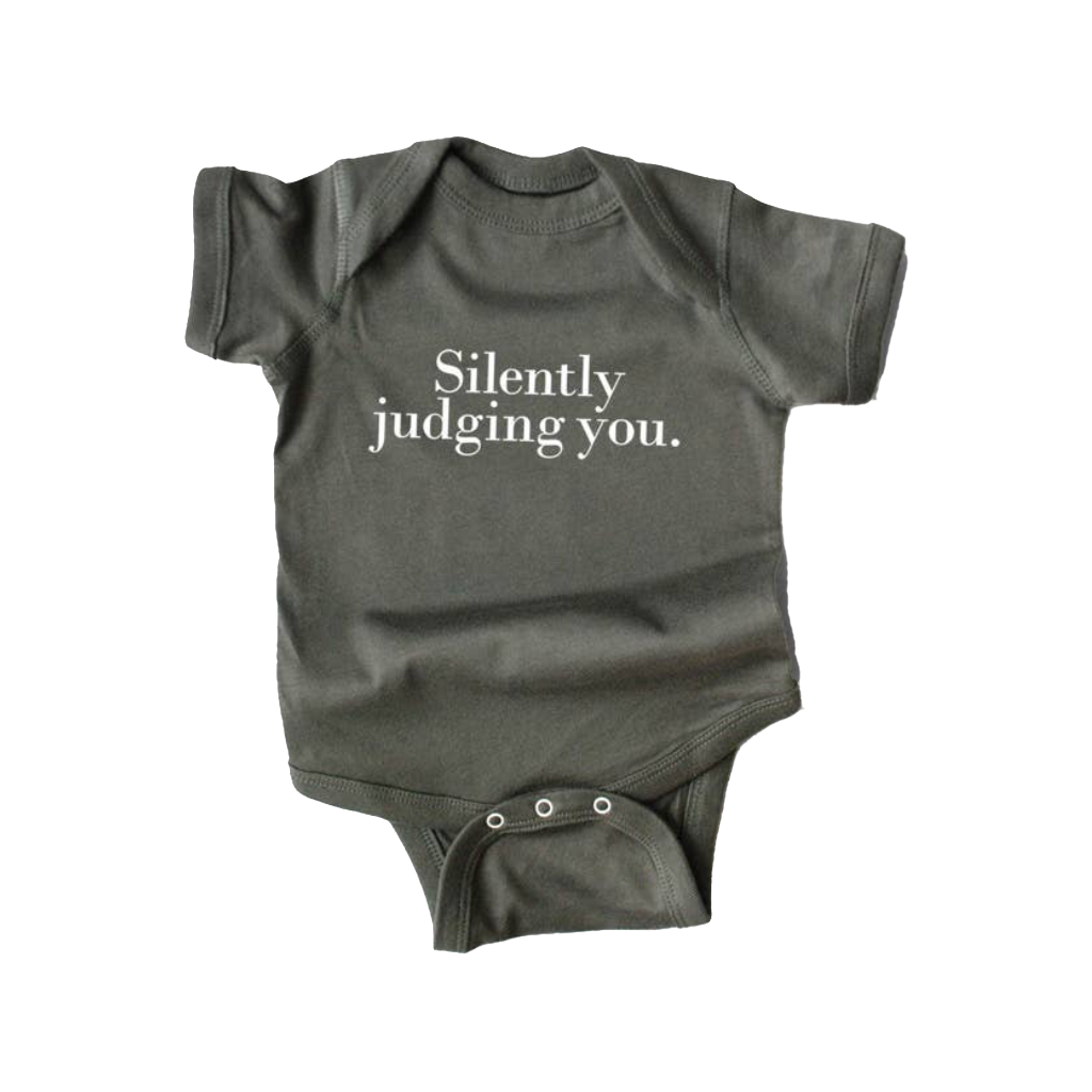 6-12 MONTHS Silently Judging You Snapsuit Wry Baby Apparel & Accessories - Clothing - Baby & Toddler - One-Pieces & Onesies