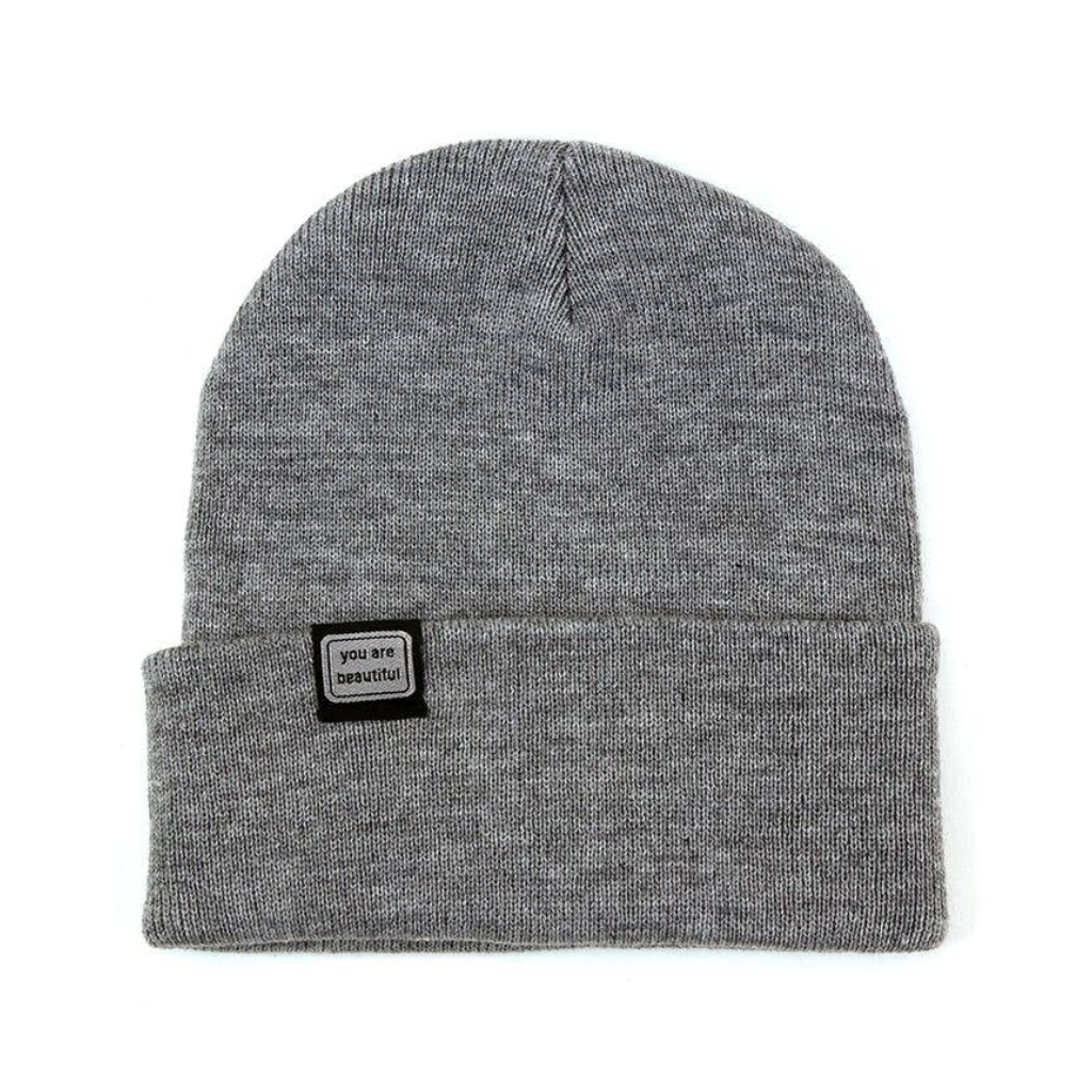 LIGHT GREY You Are Beautiful Beanie Hat You Are Beautiful Apparel & Accessories - Winter - Adult - Hats